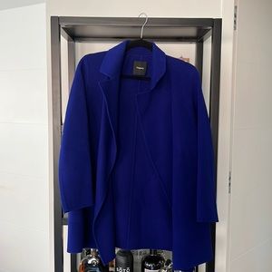 Royal blue Theory Clairene wool-cashmere coat